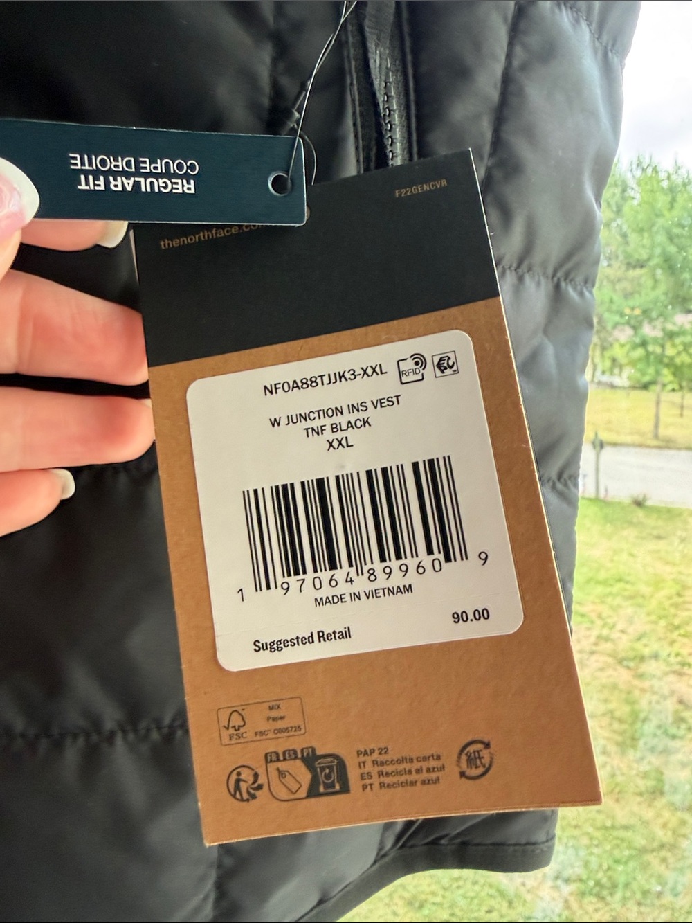 The North Face Women's Quilted  Black Vest - Picture 5 of 5